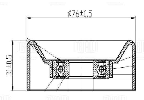 Deflection/Guide Pulley, V-ribbed belt (CM 5759)