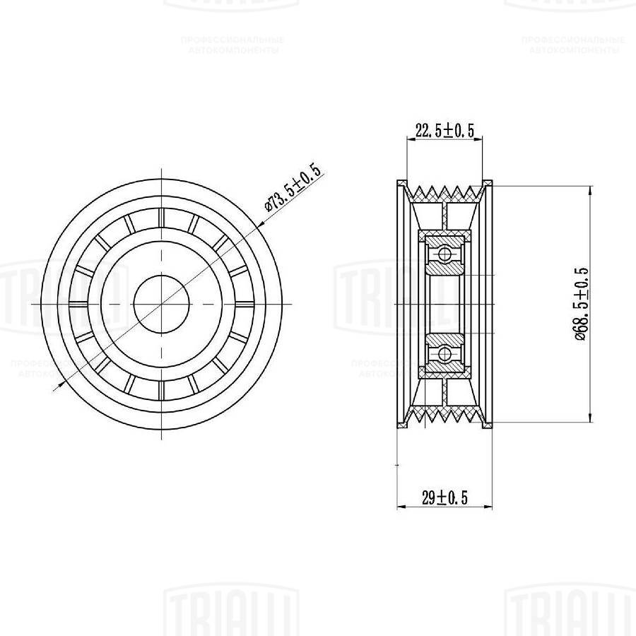 Belt Tensioner, V-ribbed belt (CM 1006)