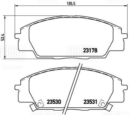 Brake Pad Set, disc brake (PF 1040)