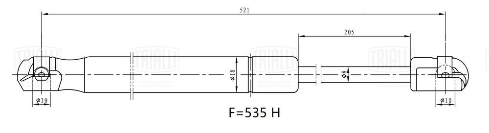 Gas Spring, boot/cargo area (GS 1852)