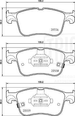 Brake Pad Set, disc brake (PF 1004)