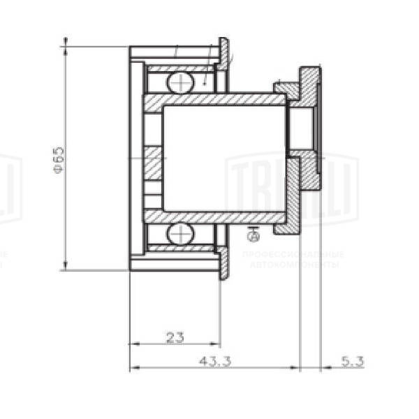 Tensioner Pulley, timing belt (CM 5207)