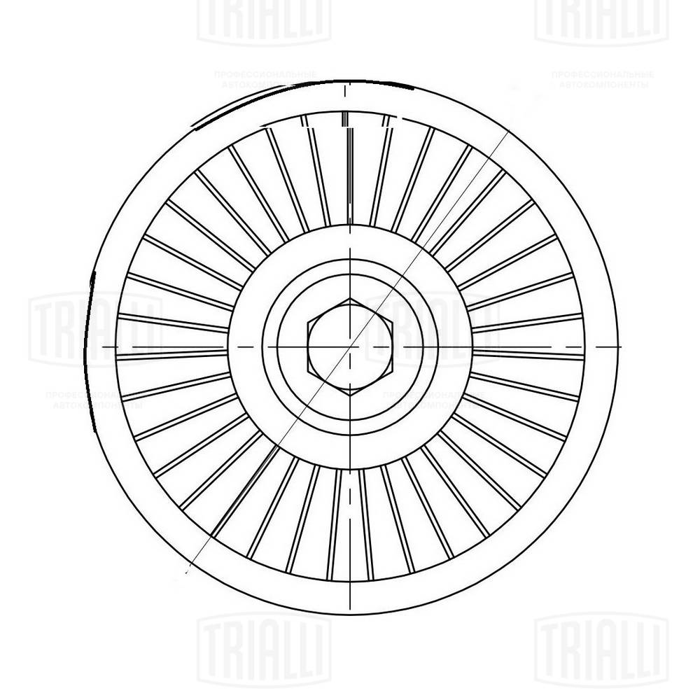 Deflection/Guide Pulley, V-ribbed belt