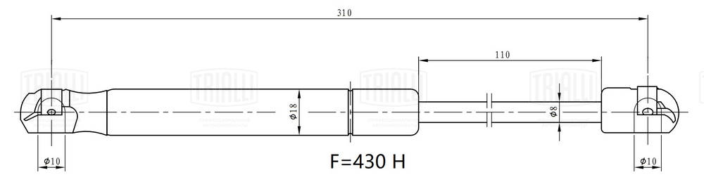 Gas Spring, boot/cargo area (GS 2032)