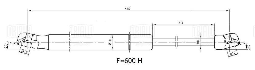 Gas Spring, boot/cargo area (GS 0849)