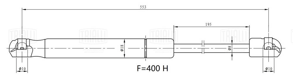 Gas Spring, boot/cargo area (GS 2504)