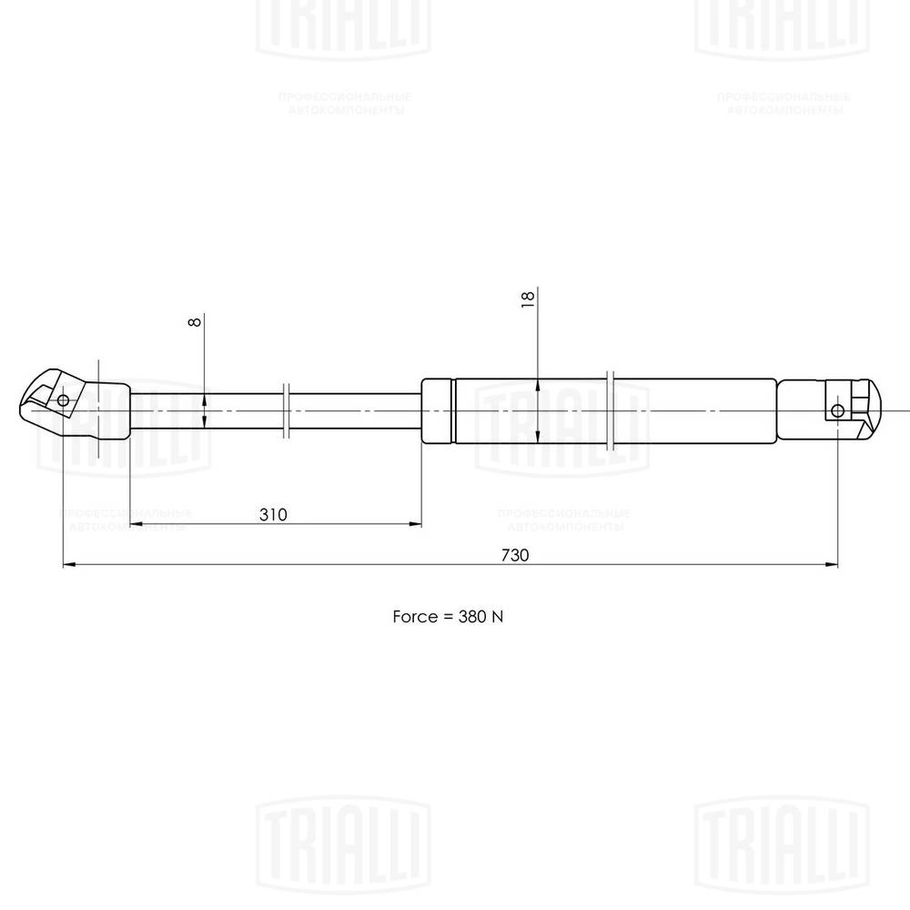 Gas Spring, bonnet
