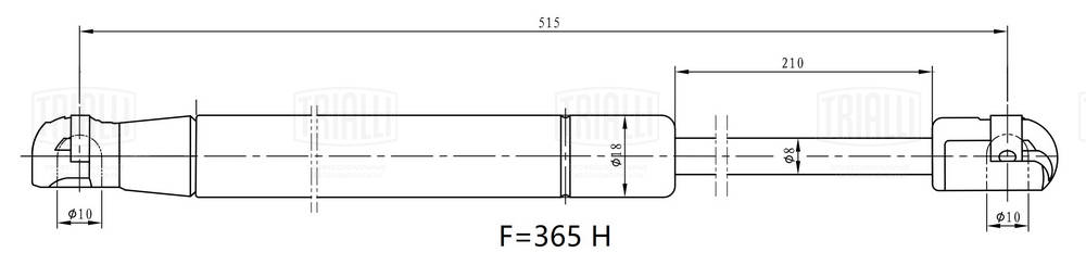 Gas Spring, boot/cargo area (GS 1405)