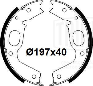 Brake Shoe Set, parking brake (GF 4606)