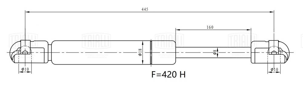 Gas Spring, boot/cargo area (GS 2404)