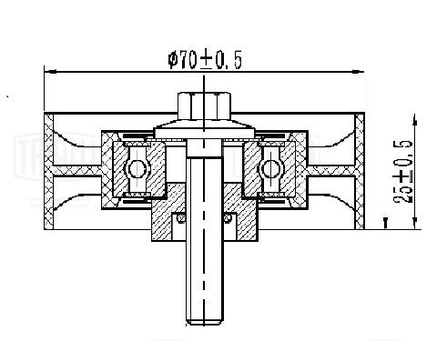 Deflection/Guide Pulley, V-ribbed belt (CM 1602)