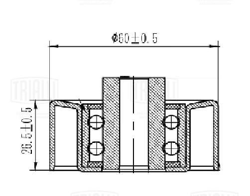 Deflection/Guide Pulley, V-ribbed belt (CM 5616)