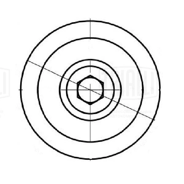 Deflection/Guide Pulley, V-ribbed belt