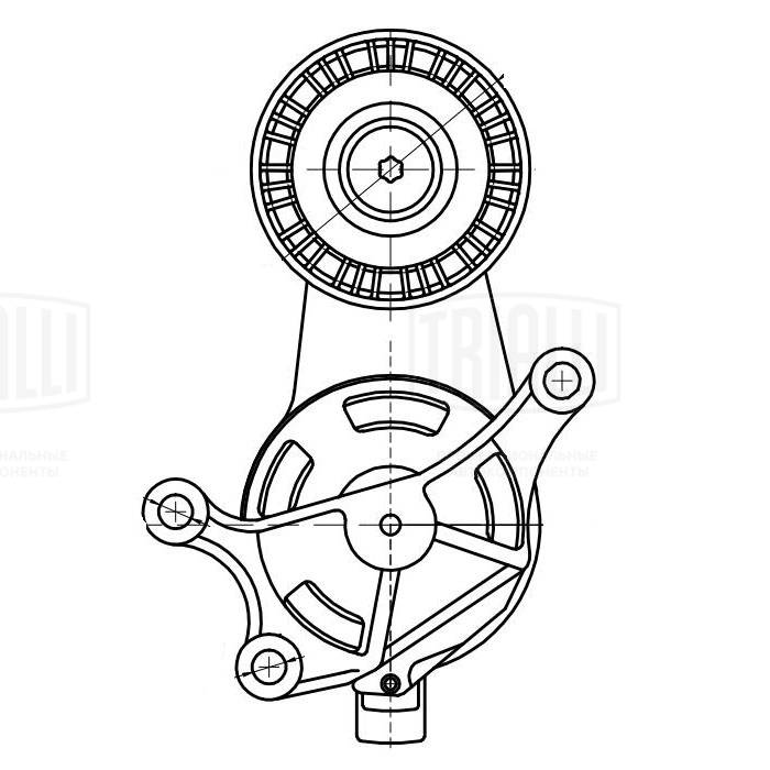 Deflection/Guide Pulley, V-ribbed belt