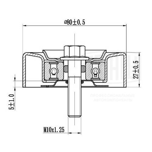 Deflection/Guide Pulley, V-ribbed belt