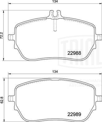 Brake Pad Set, disc brake (PF 2244)