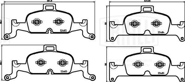 Brake Pad Set, disc brake (PF 4474)