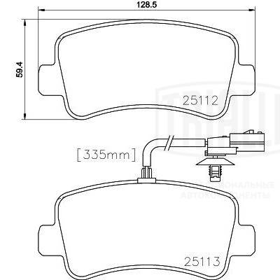 Brake Pad Set, disc brake (PF 0973)