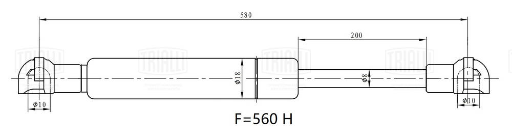 Gas Spring, boot/cargo area (GS 1407)