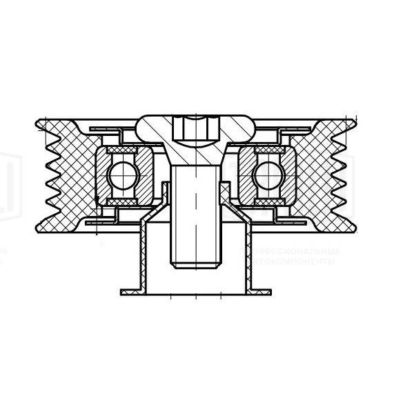 Deflection/Guide Pulley, V-ribbed belt