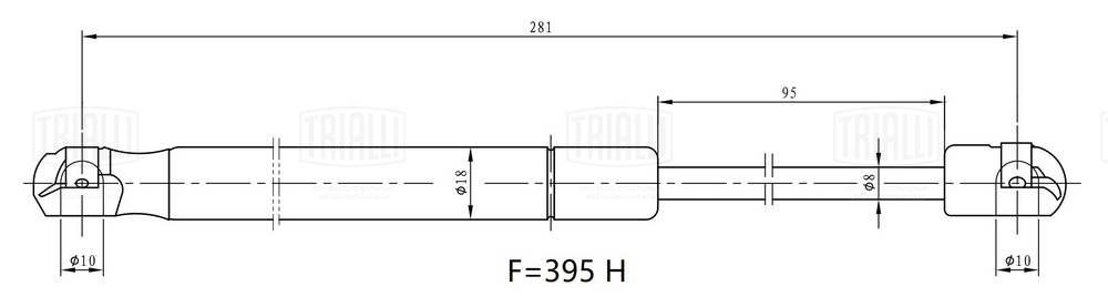 Gas Spring, boot/cargo area (GS 2505)