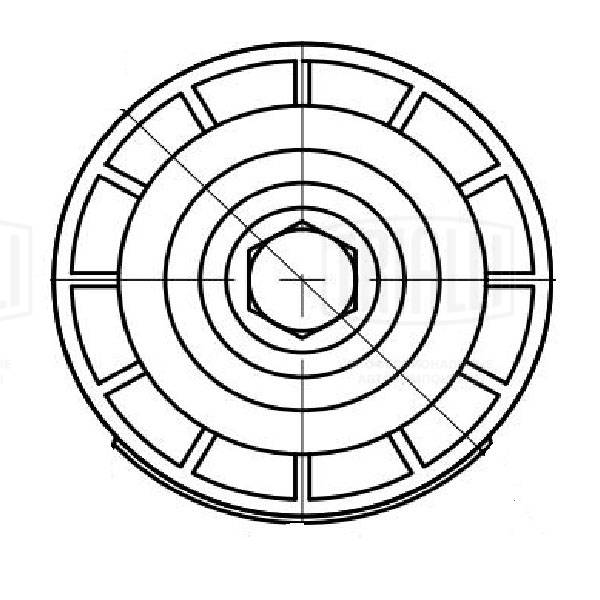 Deflection/Guide Pulley, V-ribbed belt