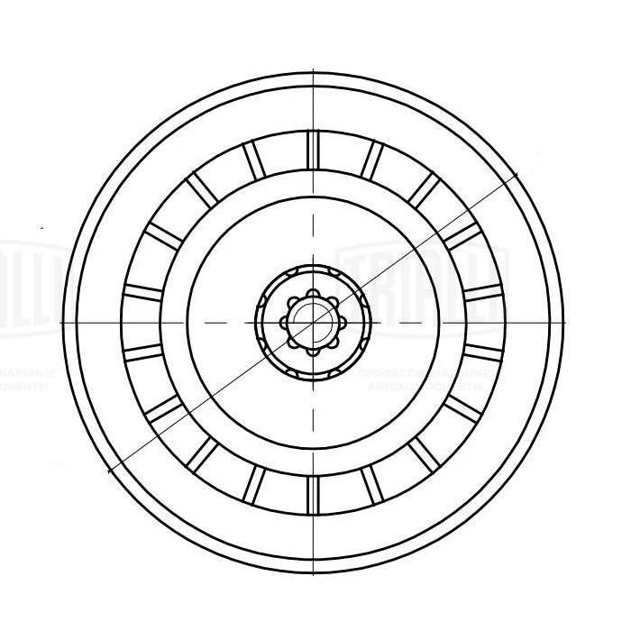 Deflection/Guide Pulley, V-ribbed belt