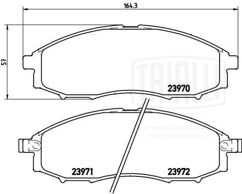 Brake Pad Set, disc brake (PF 1405)