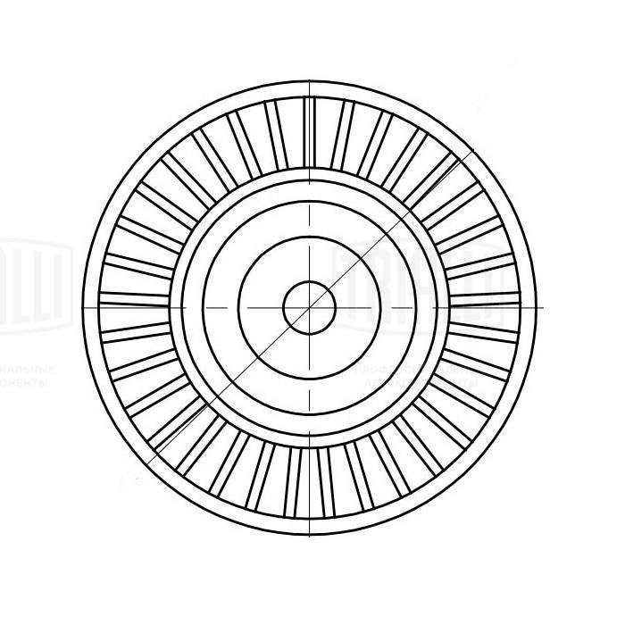 Deflection/Guide Pulley, V-ribbed belt