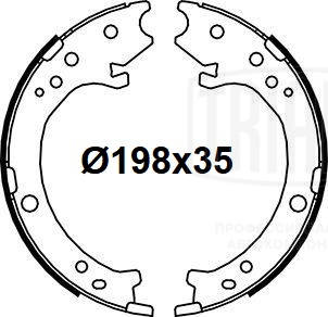 Brake Shoe Set, parking brake