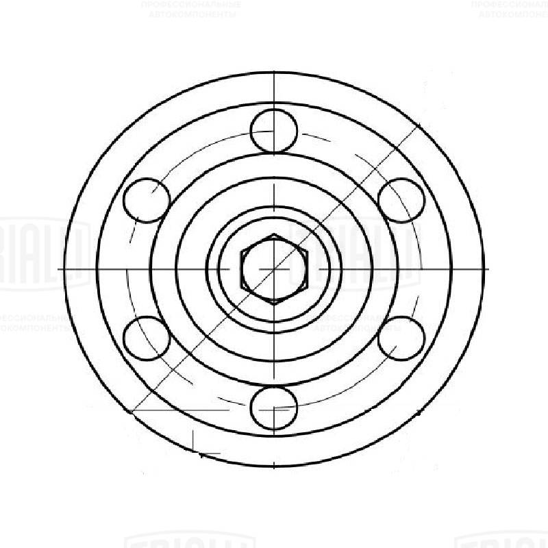 Deflection/Guide Pulley, V-ribbed belt