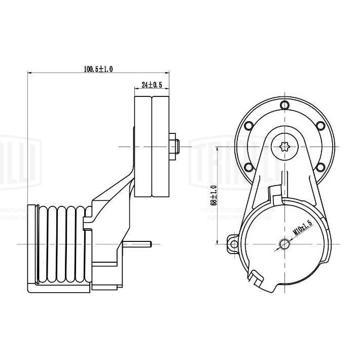 Deflection/Guide Pulley, V-ribbed belt