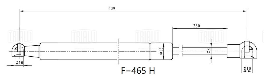 Gas Spring, boot/cargo area (GS 2301)