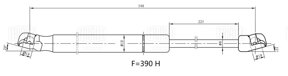 Gas Spring, boot/cargo area (GS 2502)