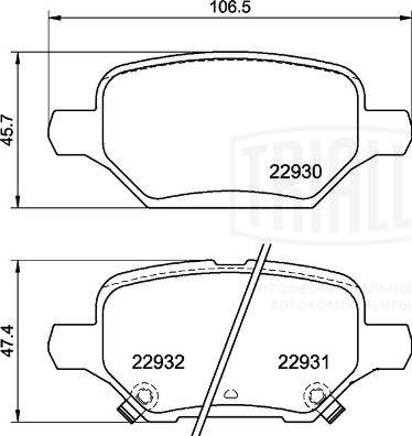 Brake Pad Set, disc brake (PF 2212)