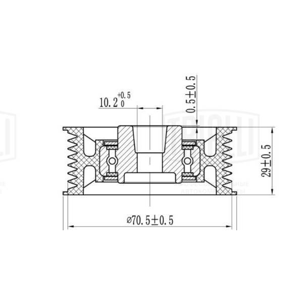 Deflection/Guide Pulley, V-ribbed belt