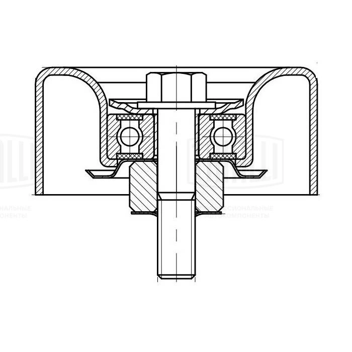 Deflection/Guide Pulley, V-ribbed belt