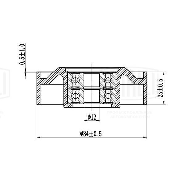 Deflection/Guide Pulley, V-ribbed belt