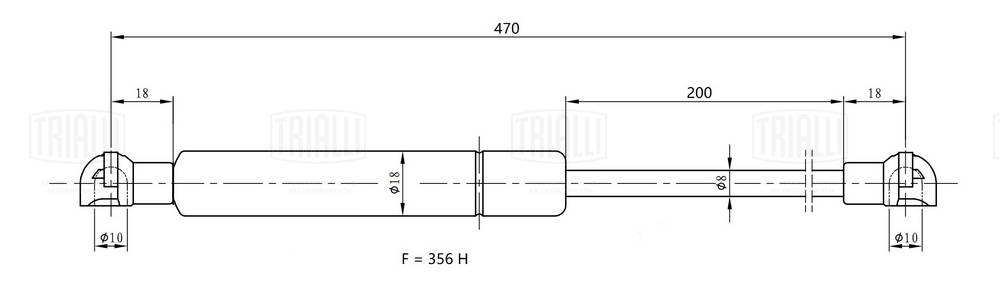 Gas Spring, boot/cargo area (GS 0919)
