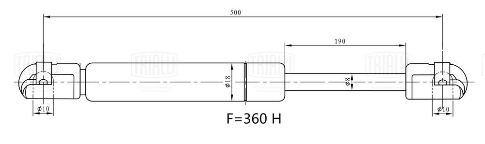 Gas Spring, boot/cargo area (GS 1410)