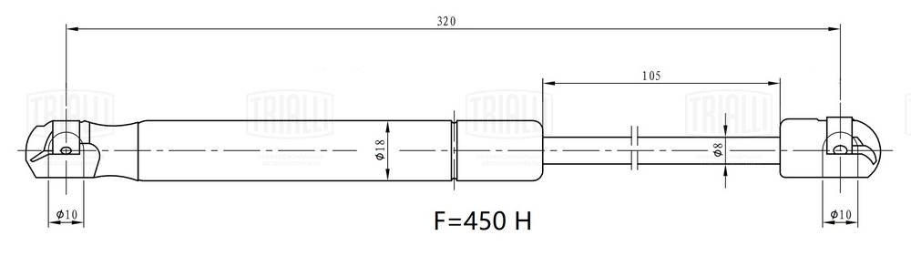 Gas Spring, boot/cargo area (GS 2029)