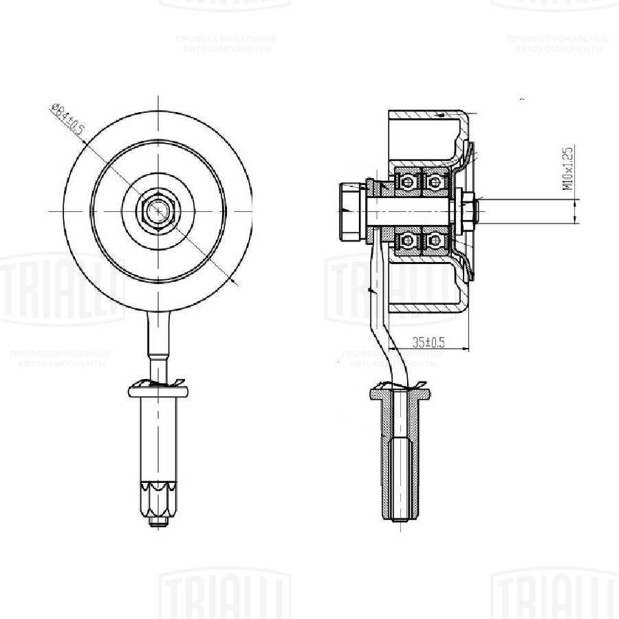 Deflection/Guide Pulley, V-ribbed belt