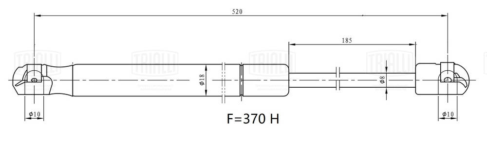 Gas Spring, boot/cargo area (GS 0907)
