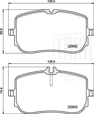 Brake Pad Set, disc brake (PF 2243)