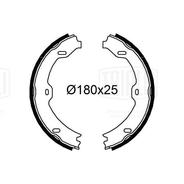 Brake Shoe Set, parking brake