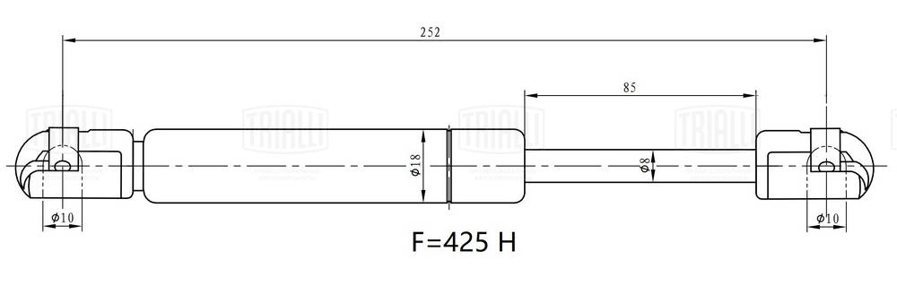 Gas Spring, boot/cargo area (GS 2503)