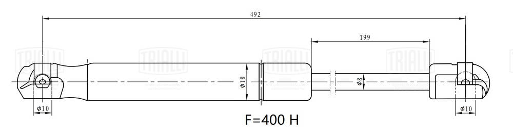 Gas Spring, boot/cargo area (GS 0851)