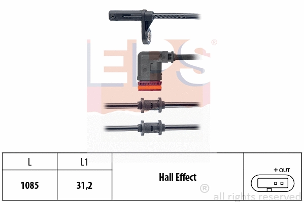 Sensor, wheel speed (EPS-1960 208)