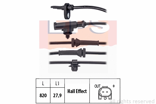 Sensor, wheel speed (EPS-1960 135)