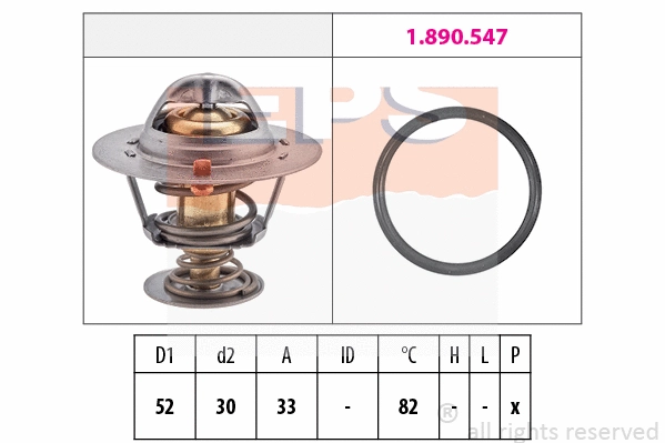 Thermostat, coolant (EPS-1880 947)